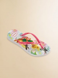 Everyone's favorite flip flops, now for your little one, gets an update with a charming Tinkerbell print and thin straps for added comfort and style.Slip-on stylePVC upperRubber soleMade in Brazil