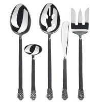 Gourmet Settings Avalon 5 pc Stainless Steel Hostess set