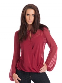 GUESS by Marciano Nora Long Sleeve Top, VICTORY RED (LARGE)