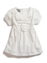 Guess Baby Girls 12-24M Ruggle Front Tee Guess Baby Girls 12-24M Ruggle Front Tee