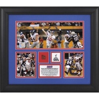 NFL New York Giants Super Bowl XLVI Framed 3-Photo Collage with Game-Used Football NFL New York Giants Super Bowl XLVI Framed 3-Photo Collage with Game-Used Football