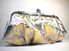 HANDBAG Pouch Gold Floral - WiseGloves DRESS HANDBAG EVENING BAG CLUTCH PURSE TOTE