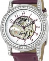 Akribos XXIV Women's AKR475PU Bravura Collection Skeleton Automatic Watch