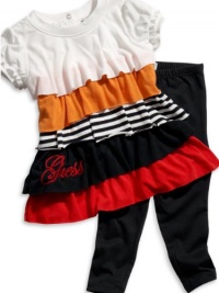 GUESS Mixed Fabrics Top (12 - 24m), WHITE (24M) GUESS Mixed Fabrics Top (12 - 24m), WHITE (24M)
