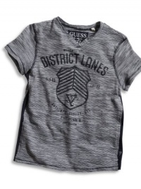 GUESS Kids Boys Little Boy Striped Slit-Neck Shirt, STRIPE (5/6) GUESS Kids Boys Little Boy Striped Slit-Neck Shirt, STRIPE (5/6)
