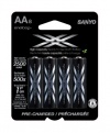 eneloop XX 2500mAh Typical / 2400 mAh Minimum, High Capacity, 8 Pack AA Ni-MH Pre-Charged Rechargeable Batteries