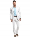 Get some lightweight style into your business wardrobe with this linen blazer from INC International Concepts.