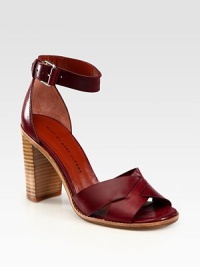 Flawless leather silhouette has an adjustable ankle strap, criss-cross straps and a wide, stacked heel. Stacked heel, 4 (100mm)Leather upperLeather lining and solePadded insoleImportedOUR FIT MODEL RECOMMENDS ordering true size. Flawless leather silhouette has an adjustable ankle strap, criss-cross straps and a wide, stacked heel. Stacked heel, 4 (100mm)Leather upperLeather lining and solePadded insoleImportedOUR FIT MODEL RECOMMENDS ordering true size.