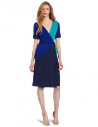 BCBGMAXAZRIA Women's Caitlin Color Blocked Wrap Dress BCBGMAXAZRIA Women's Caitlin Color Blocked Wrap Dress