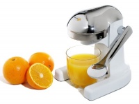 Metrokane Mighty OJ Citrus Juicer, White with Chrome Head and Handle Metrokane Mighty OJ Citrus Juicer, White with Chrome Head and Handle