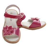 Toddler Girl 10 Fuchsia Patent Layered Flower Sandal Shoe Toddler Girl 10 Fuchsia Patent Layered Flower Sandal Shoe
