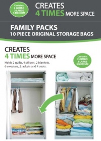10 PACKS - B&E Home Essential Vacuum Storage Bags - Set of 10 (2 Jumbo - 3 Large - 5 medium) - 72 Hours Extreme Value Buy 10 PACKS - B&E Home Essential Vacuum Storage Bags - Set of 10 (2 Jumbo - 3 Large - 5 medium) - 72 Hours Extreme Value Buy