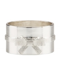 It's all in the details with kate spade. A sweet pewter ribbon accents the silver-plated Grace Avenue napkin rings with preppy, feminine charm. It's all in the details with kate spade. A sweet pewter ribbon accents the silver-plated Grace Avenue napkin rings with preppy, feminine charm.