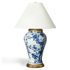 This lamp fashioned in porcelain with hand-painted floral pattern brings an elegant quality to any room.