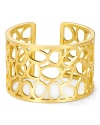 T Tahari Essentials Worn Gold Filigree Cuff Bracelet
