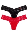 Say hello to Hanky Panky's low-rise thong, embellished with a cute Hello Kitty jewel detail at the waistband. Style #491KITTY.