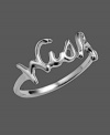 For style that inspires. This Unwritten ring features the word wish in cursive writing. Crafted in sterling silver. Sizes 7 and 8.