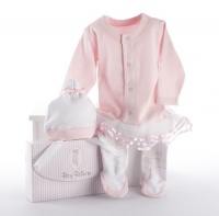 Baby Aspen Big Dreamzzz Baby Ballerina Layette Set with Gift Box, Pink, 0-6 Months Baby Aspen Big Dreamzzz Baby Ballerina Layette Set with Gift Box, Pink, 0-6 Months