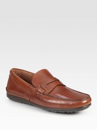 Make a long-lasting style statement in these classic penny loafers, expertly crafted in Italian calfskin leather for a smart, sophisticated finish.Leather upperLeather liningPadded insoleRubber soleMade in Italy Make a long-lasting style statement in these classic penny loafers, expertly crafted in Italian calfskin leather for a smart, sophisticated finish.Leather upperLeather liningPadded insoleRubber soleMade in Italy