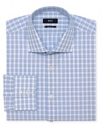A handsome dress shirt from BOSS Black crafted in incredibly soft, crisp cotton for a classic look and feel.
