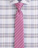 A handsome look woven with bold stripes in fine Italian silk.SilkAbout 2¼ wideDry cleanMade in Italy