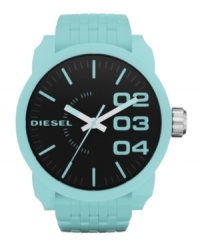 Bright with an eye-catching design, this unisex Diesel watch is a casual cool marvel. Bright with an eye-catching design, this unisex Diesel watch is a casual cool marvel.