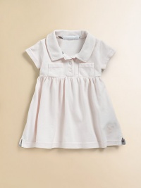 Indispensable polo style rendered in the softest cotton piqué with hints of check trim and an embroidered logo. Polo collar Short sleeves Button down placket Patch chest pockets Empire waist Softly pleated Embroidered logo at hem Side slits Cotton piqué Machine wash Imported Please note: Number of buttons may vary depending on size ordered. Indispensable polo style rendered in the softest cotton piqué with hints of check trim and an embroidered logo. Polo collar Short sleeves Button down placket Patch chest pockets Empire waist Softly pleated Embroidered logo at hem Side slits Cotton piqué Machine wash Imported Please note: Number of buttons may vary depending on size ordered.