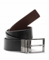 Want the best of both worlds? Then turn this reversible leather belt from Calvin Klein.