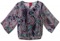 Ella Moss Girl 7-16 Stained Glass Bell Sleeve Top, Lagoon, 10 Ella Moss Girl 7-16 Stained Glass Bell Sleeve Top, Lagoon, 10