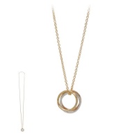 Dogeared Triple Textured Large Karma Mixed Metal Necklace - 36 Inches Dogeared Triple Textured Large Karma Mixed Metal Necklace - 36 Inches