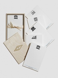 EXCLUSIVELY AT SAKS. Original Charles Fradin typewriter illustrations add a decidedly old-fashioned touch to high-quality cotton paper, organized in five pads and housed in a gold-stamped wood box. 5 pads with 40 sheets each Box: 5W X 7¼H X 4D Pad: 4½W X 6¾ Made in USA FOR PERSONALIZATION Select a quantity, then scroll down and click on PERSONALIZE & ADD TO BAG to choose and preview your personalization options. Please allow 3 weeks for delivery. EXCLUSIVELY AT SAKS. Original Charles Fradin typewriter illustrations add a decidedly old-fashioned touch to high-quality cotton paper, organized in five pads and housed in a gold-stamped wood box. 5 pads with 40 sheets each Box: 5W X 7¼H X 4D Pad: 4½W X 6¾ Made in USA FOR PERSONALIZATION Select a quantity, then scroll down and click on PERSONALIZE & ADD TO BAG to choose and preview your personalization options. Please allow 3 weeks for delivery.