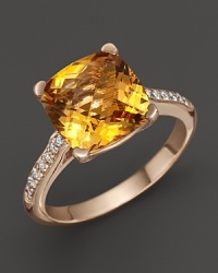 Lisa Nik 18K Rose Gold Citrine and Diamond Ring Lisa Nik 18K Rose Gold Citrine and Diamond Ring