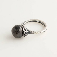Pandora Match Sterling Silver Garden Odyssey with Black Spinel and Grey Ring Size 6 Pandora Match Sterling Silver Garden Odyssey with Black Spinel and Grey Ring Size 6