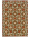 Plant something fresh on your patio. This Sphinx area rug adds irresistible style to any indoor or outdoor gathering space, featuring a vibrant floral motif constructed from soft and durable polypropylene that's tough, weather-resistant and easy to clean. (Clearance)