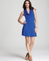Understated sophistication is effortlessly achieved with this streamlined Three Dots cowl neck dress.