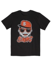This playful tee from Hybrid shows off your street swagger. This playful tee from Hybrid shows off your street swagger.