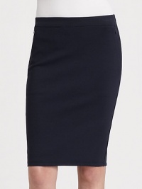 Timelessly tailored pencil skirt has an elastic waistband and some serious stretch. Elastic waistbandAbout 22 long72% viscose/23% polyamide/5% elastaneDry cleanImported of Italian fabricModel shown is 5'10 (177cm) wearing US size 2. Timelessly tailored pencil skirt has an elastic waistband and some serious stretch. Elastic waistbandAbout 22 long72% viscose/23% polyamide/5% elastaneDry cleanImported of Italian fabricModel shown is 5'10 (177cm) wearing US size 2.