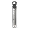 Stainless steel construction, easy to read in both Celsius and Fahrenheit Degrees. Temp range from 100-400 degrees. Comfort grip handle for insulated safe use
