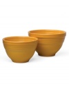 Whisk and fold with a style icon. In two sizes to separate wet and dry ingredients, these Fiesta mixing bowls make baking a blast. Bold solid colors in durable, chip-resistant china offer endless opportunities to brighten up your kitchen.