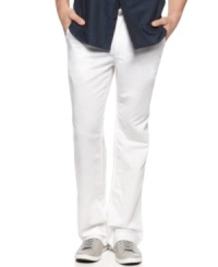Summer style is a breeze in these linen pants from INC International Concepts. Summer style is a breeze in these linen pants from INC International Concepts.