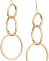 Klassics 10k Yellow Gold Triple-Circle Diamond-Cut Earrings