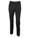 Rachel Zoe Womens Straight Leg Side Zip Textured Dress Pants