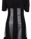 R&M Richards Women's Jersey Panel Skirt Dress Set (Petite Medium, Black/Silver)