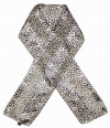 Jaguar Animal Print in Satin Stripe Scarf Colors: Gold