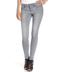 Take a break from the blues with Kut from the Kloth's ultra-skinny jeans, featuring a cool grey wash. Take a break from the blues with Kut from the Kloth's ultra-skinny jeans, featuring a cool grey wash.