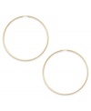 Forever stylish, forever chic. This pair of endless hoop earrings comes in 14k gold. Approximate diameter: 45 mm.
