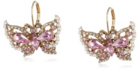Betsey Johnson Iconic Hearts & Bows Crystal Butterfly Drop Earrings Betsey Johnson Iconic Hearts & Bows Crystal Butterfly Drop Earrings