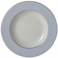 Bernardaud Dune Blue Rim Soup Bernardaud Dune Blue Rim Soup