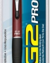 Pilot G2 Pro Retractable Gel Ink Rolling Ball Pen, Fine Point, Red Barrel, Black Ink (31097)