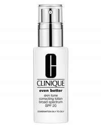 Refreshing, oil-free hydrating lotion for oilier skin types creates a more even skin tone while protecting skin from future darkening with high-level UVA/UVB defense. Specialized ingredients break apart surface darkening and exfoliate it away. Instantly brightens, clarifies. 1.7 oz. Refreshing, oil-free hydrating lotion for oilier skin types creates a more even skin tone while protecting skin from future darkening with high-level UVA/UVB defense. Specialized ingredients break apart surface darkening and exfoliate it away. Instantly brightens, clarifies. 1.7 oz.